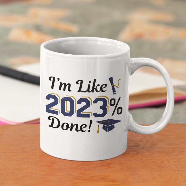 Ich bin wie 2023 Prozent fertig Kaffeetasse (Von Creator hochgeladen)