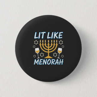 Ich bin wie Menorah Chanukka jüdische Menorah Feie Button
