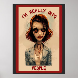 Ich bin wirklich auf Leute Zombie Poster