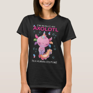 Ich bin wirklich ein Axolotl in einem menschlichen T-Shirt