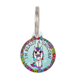 Ich bin wirklich ein Einhorn Funny Dog Tag Haustiermarke