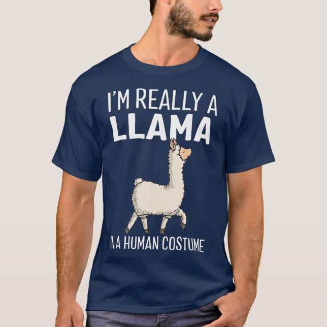 Ich bin wirklich ein Lama in einem menschlichen Ko T-Shirt (Vorderseite)