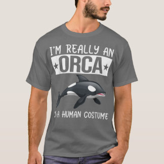 Ich bin wirklich ein Orca in einem menschlichen Ko T-Shirt