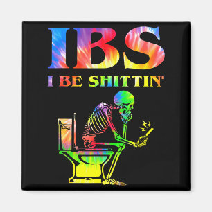 Ich bin witzig Skelett Tie Dye  Magnet