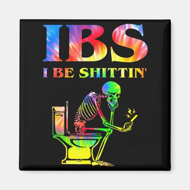 Ich bin witzig Skelett Tie Dye  Magnet (Vorne)