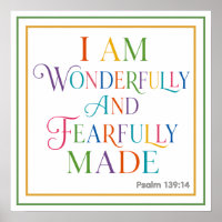 Ich bin wunderbar gemacht und furchtbar Psalm 139,