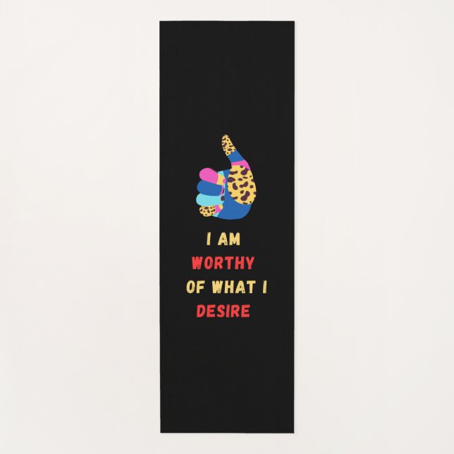 Ich bin würdig yogamatte (Vorderseite)