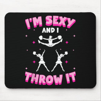 Ich bin Y und ich werfe es Cheerleading Cheerleade Mousepad