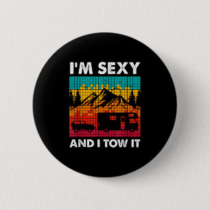 Ich bin Y und ich ziehe es, RV-Auto-Abschlepp-Camp Button