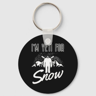 Ich bin Yeti für Snow Ski für eine weibliche Skifa Schlüsselanhänger