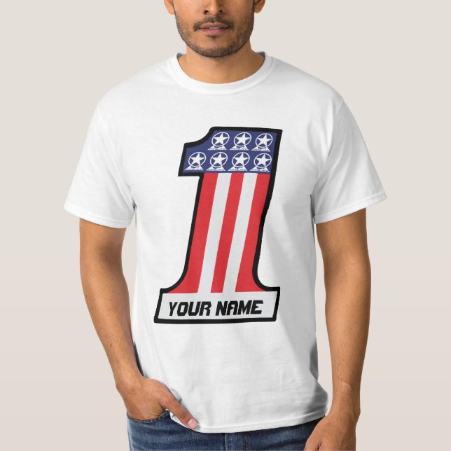 Ich bin Zahl eine #1 - personalisierter T - Shirt (Vorderseite)