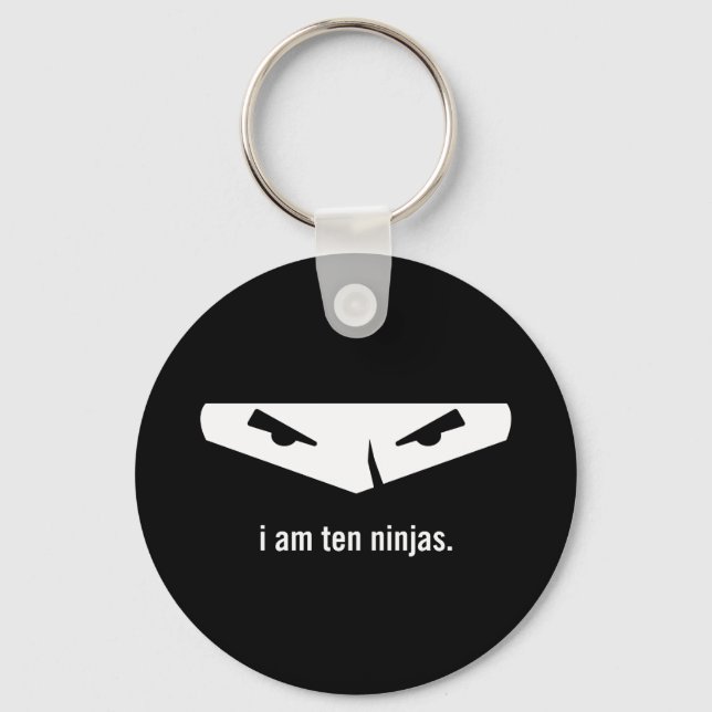 Ich bin zehn Ninjas Schlüsselanhänger (Vorderseite)