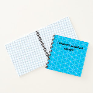 Ich bin zentriert, friedlich und geerdet notizbuch