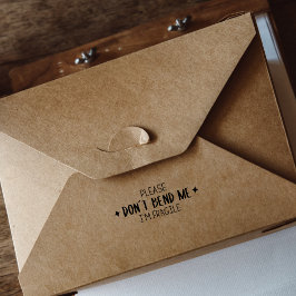 Ich bin zerbrechlich, verpackend gummistempel