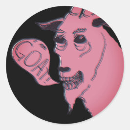 Ich bin Ziege Runder Aufkleber