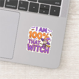 Ich bin zu 100% jener HexenkHalloween-Spaß Aufkleber