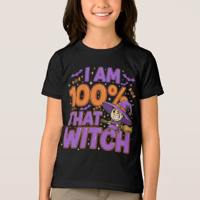 Ich bin zu 100% jener HexenkHalloween-Spaß Tri-Blend Shirt (Vorderseite)