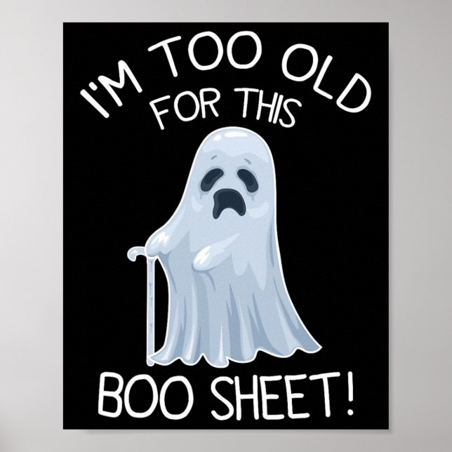 Ich bin zu alt für dieses Bootschild, das zu Hallo Poster (Vorne)