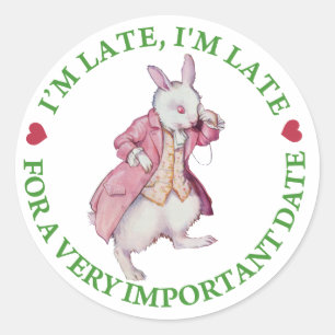 Ich bin zu spät, ich bin zu spät, für ein sehr wic runder aufkleber