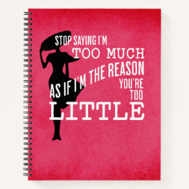 Ich bin zu viel Journaling-Notebook Notizbuch