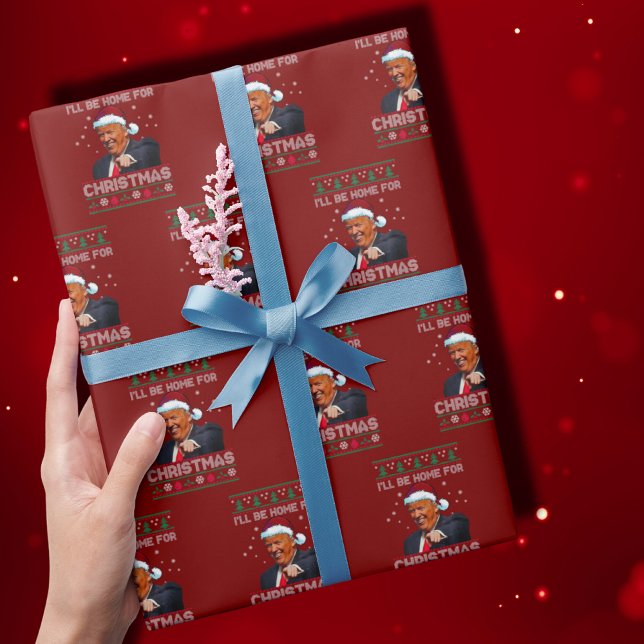 Ich bin zu Weihnachten Zuhause Geschenkpapier (Von Creator hochgeladen)