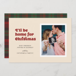 Ich bin Zuhause für die Weihnachtsschwangerschaft Ankündigung