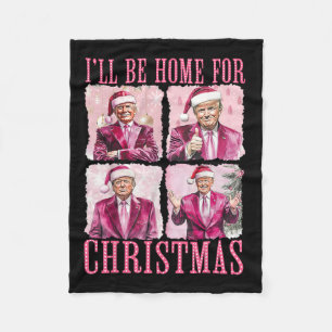 Ich bin Zuhause für Weihnachten Weihnachten Weihna Fleecedecke