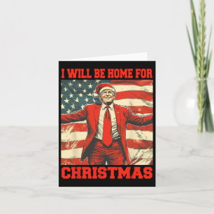 Ich bin Zuhause für Weihnachten Weihnachten Weihna Karte