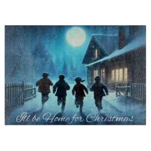 Ich bin Zuhause für Weihnachts-Weihnachtsschneider Schneidebrett