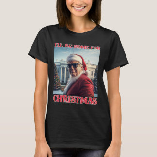 Ich bin Zuhause zu Weihnachten Trump Santa Selfie T-Shirt