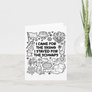 Ich bin zum Skifahren gekommen Karte