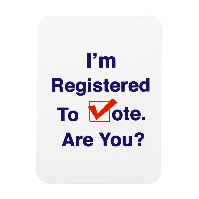 Ich bin zur Abstimmung 2026 registriert Magnet (Vertikal)