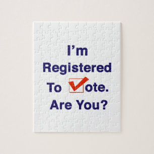 Ich bin zur Abstimmung 2026 registriert Puzzle