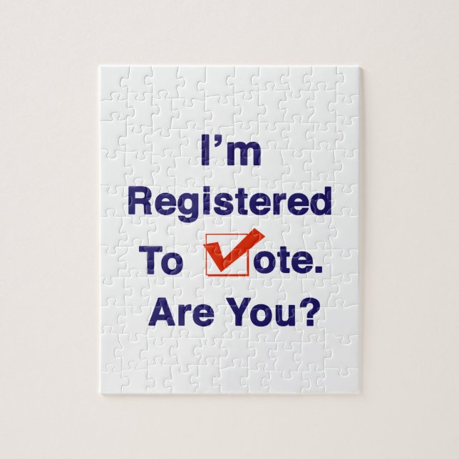 Ich bin zur Abstimmung 2026 registriert Puzzle (Vertikal)