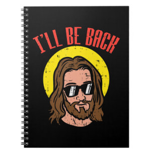 Ich bin zurück Jesus Cooler Gott Christus, religiö Notizblock