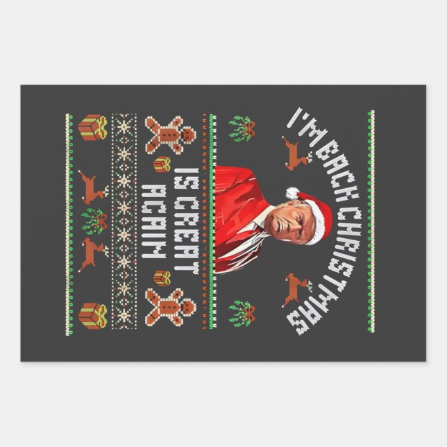 Ich bin zurück, Weihnachten ist wieder großartig T Geschenkpapier Set (Vorderseite)