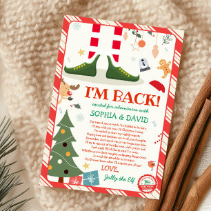 Ich bin zurück Weihnachtself Rückkehr Ankunftsbrie Einladung