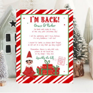 Ich bin zurück Willkommen zurück Weihnachts-Elf-Br Poster