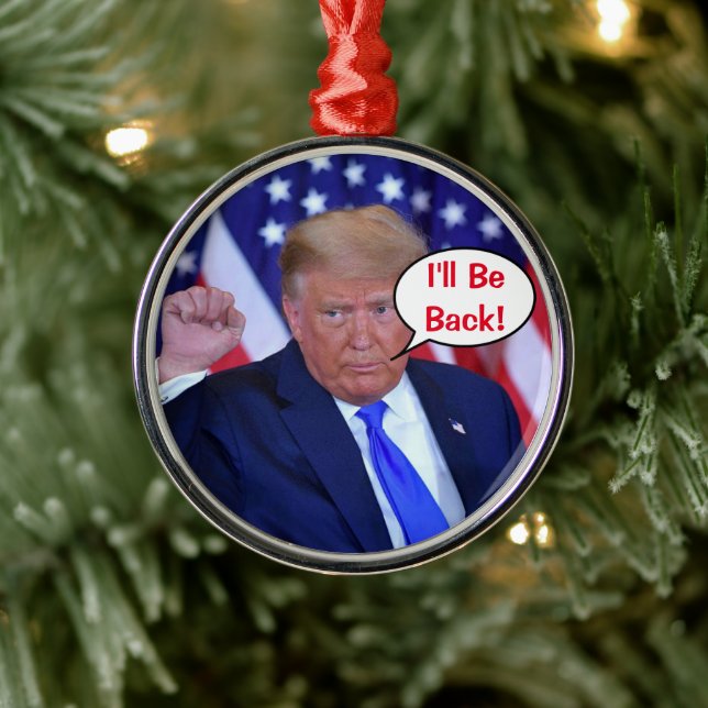 Ich bin zurück zu Trump 2024 Ornament Aus Metall (Baum)