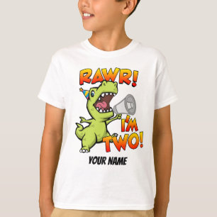 Ich bin zwei Dinosaurier T-Shirt