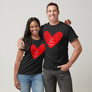 Ich bleibe an deiner Botschaft fest auf einer Herz T-Shirt