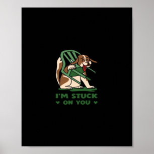 Ich bleibe bei dir Lustiges Valentinstag-Design Poster