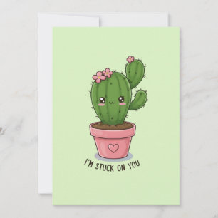 Ich bleibe bei dir: Niedlicher Valentinstag Feiertagskarte