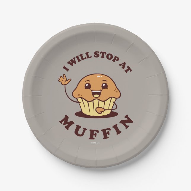 Ich bleibe bei Muffin Pappteller (Vorderseite)