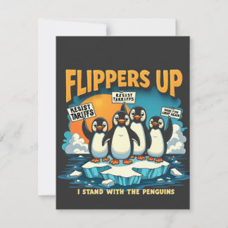 Ich bleibe bei Pinguinen Mitteilungskarte