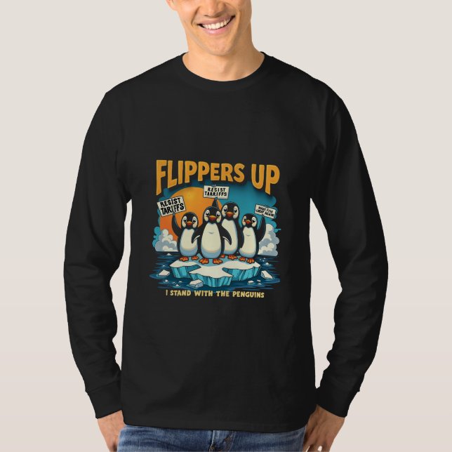 Ich bleibe bei Pinguinen T-Shirt (Vorderseite)