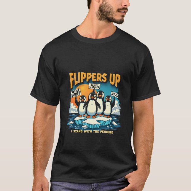 Ich bleibe bei Pinguinen T-Shirt (Vorderseite)