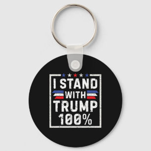 Ich bleibe bei Trump 100 % 1 Schlüsselanhänger