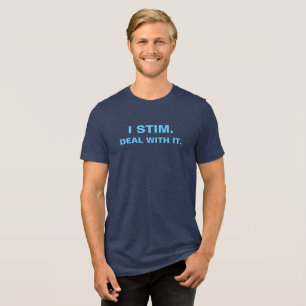 Ich bleibe damit beschäftigt, die Neurovielfalt mi Tri-Blend Shirt