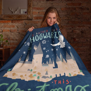 Ich bleibe dieses Weihnachten lieber in Hogwarts Fleecedecke